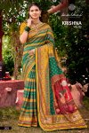 Krishna Vol 2 By Kashvi Chocolate Digital Print Glass Work Saree 